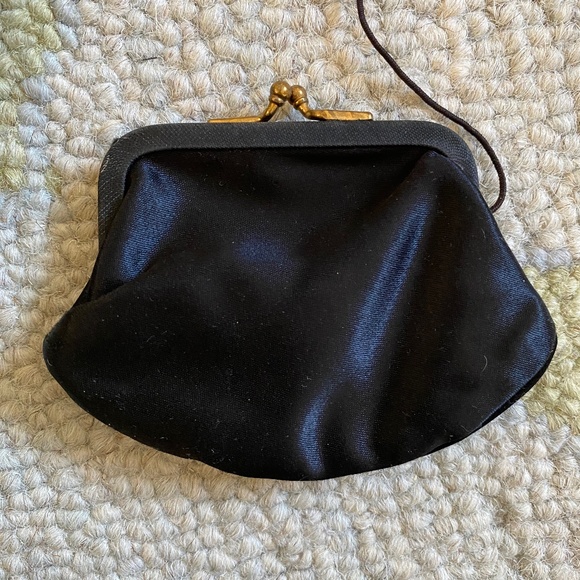 Vintage HL Harry Levine Gold Lamé Evening Handbag & Attached Coin Purse - Picture 14 of 16